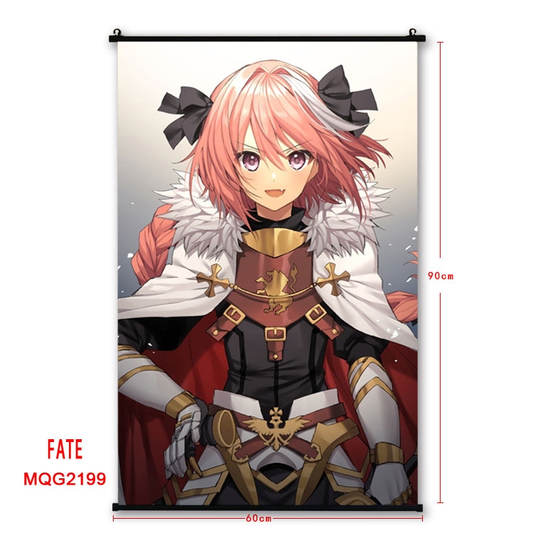 Fate stay night Anime plastic pole cloth painting Wall Scroll 60X90CM MQGHA193