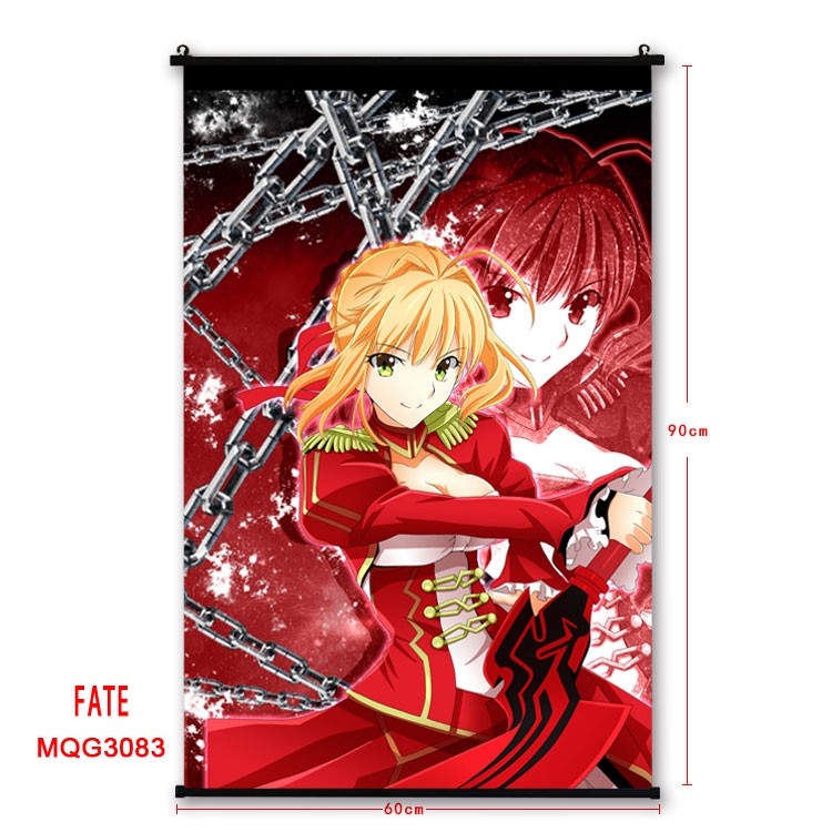 Fate stay night Anime plastic pole cloth painting Wall Scroll 60X90CM MQGHA183