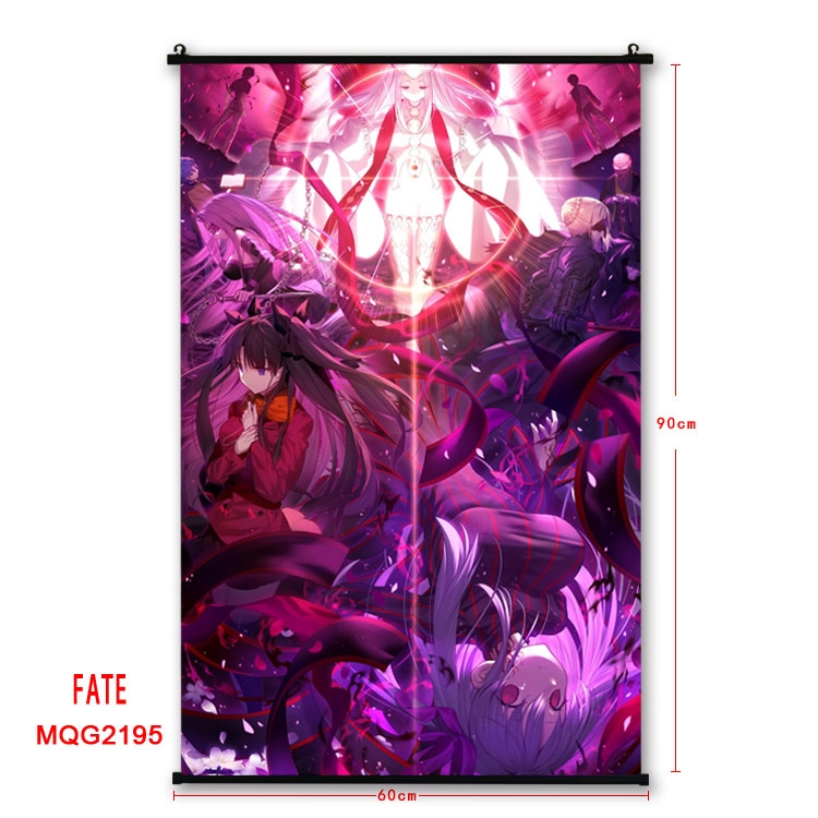 Fate stay night Anime plastic pole cloth painting Wall Scroll 60X90CM MQG2195