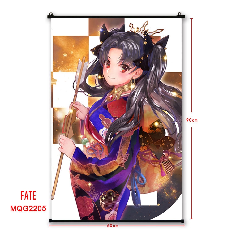 Fate stay night Anime plastic pole cloth painting Wall Scroll 60X90CM MQG2205