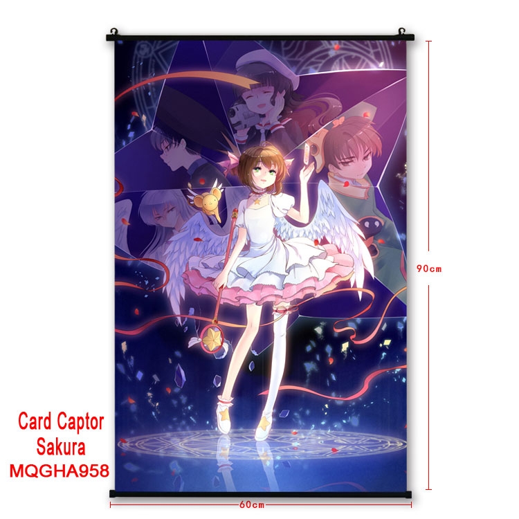 Card Captor Sakura Anime plastic pole cloth painting Wall Scroll 60X90CM MQGHA958