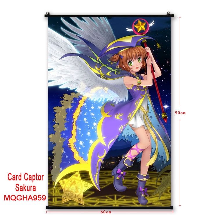 Card Captor Sakura  Anime plastic pole cloth painting Wall Scroll 60X90CM MQGHA959