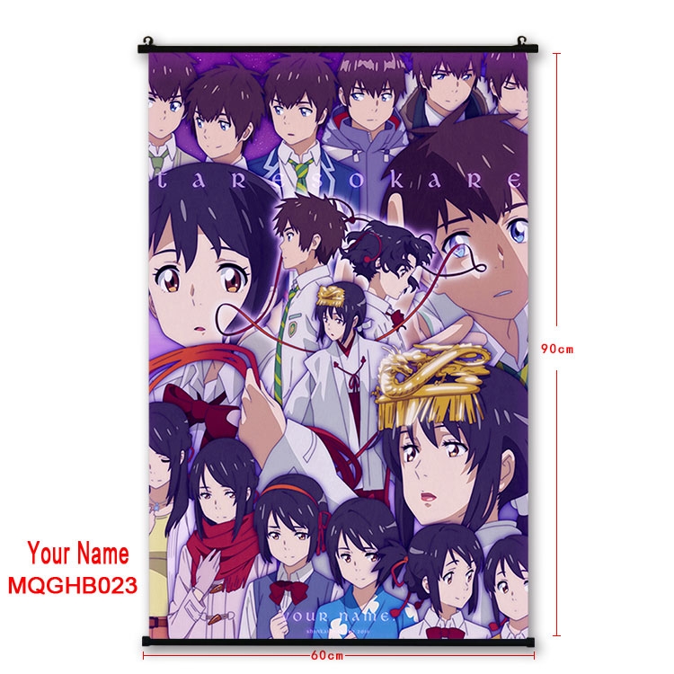 Your Name Anime plastic pole cloth painting Wall Scroll 60X90CM MQGHB023