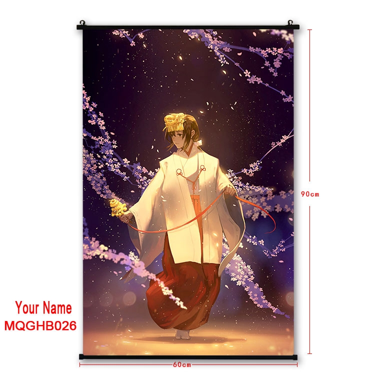 Your Name Anime plastic pole cloth painting Wall Scroll 60X90CM MQGHB014