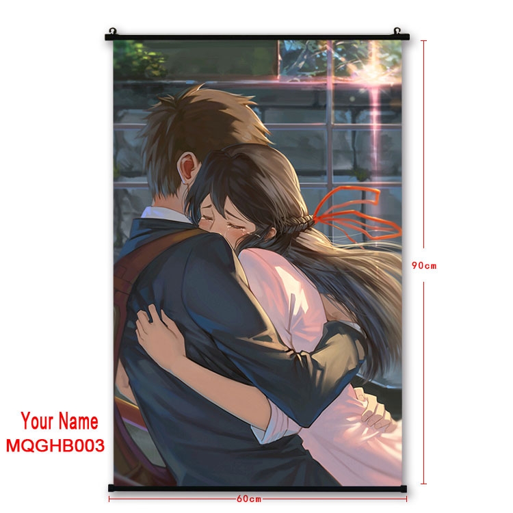 Your Name Anime plastic pole cloth painting Wall Scroll 60X90CM MQGHB003