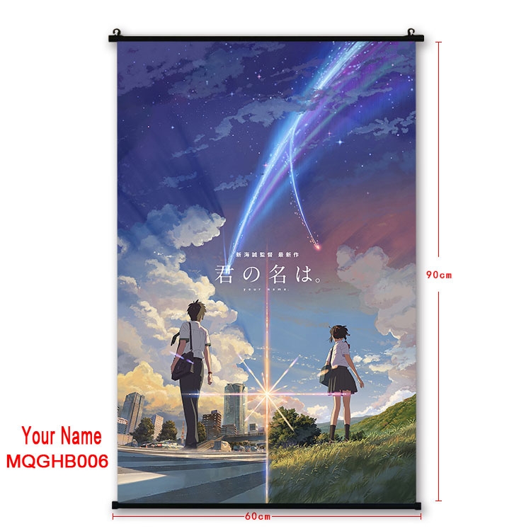 Your Name Anime plastic pole cloth painting Wall Scroll 60X90CM MQGHB006