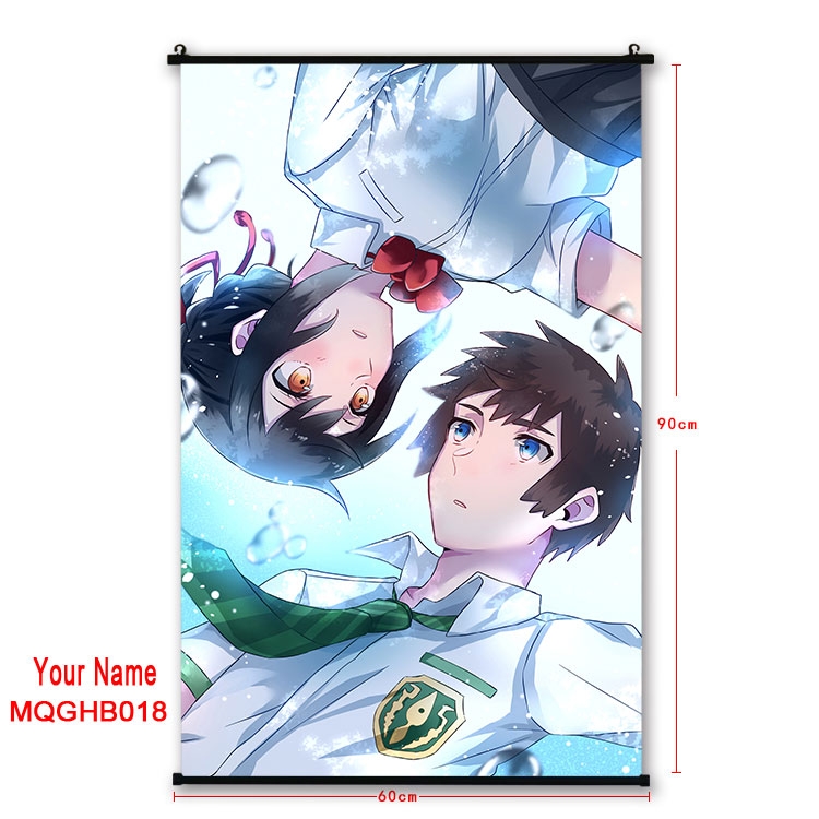 Your Name Anime plastic pole cloth painting Wall Scroll 60X90CM MQGHB018