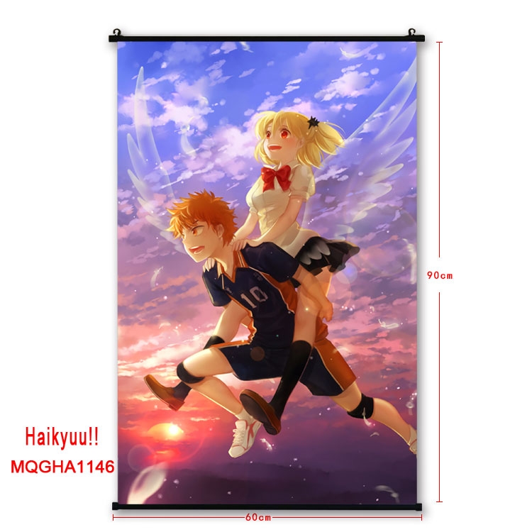 Haikyuu!!Anime plastic pole cloth painting Wall Scroll 60X90CM MQGHA1146