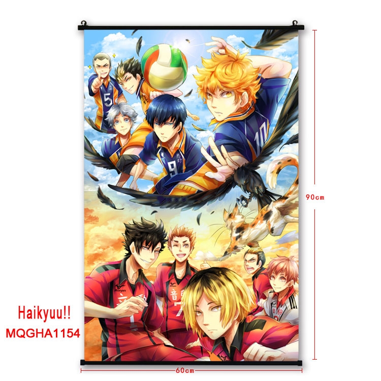 Haikyuu!!Anime plastic pole cloth painting Wall Scroll 60X90CM MQGHA1154
