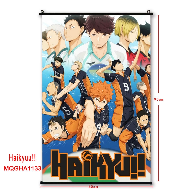 Haikyuu!!Anime plastic pole cloth painting Wall Scroll 60X90CM MQGHA1137