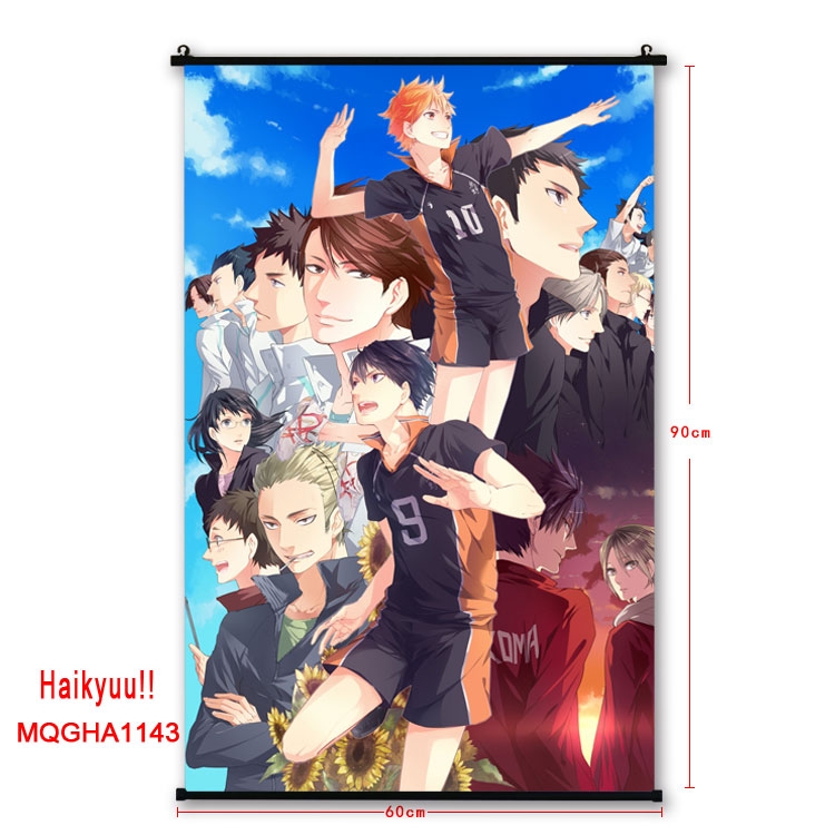 Haikyuu!!Anime plastic pole cloth painting Wall Scroll 60X90CM MQGHA1143