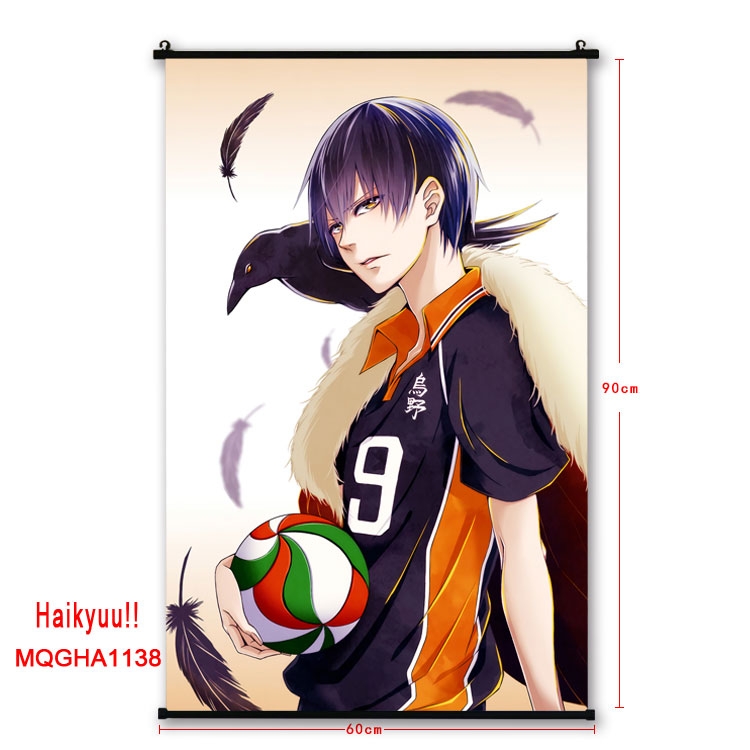 Haikyuu!!Anime plastic pole cloth painting Wall Scroll 60X90CM MQGHA1138