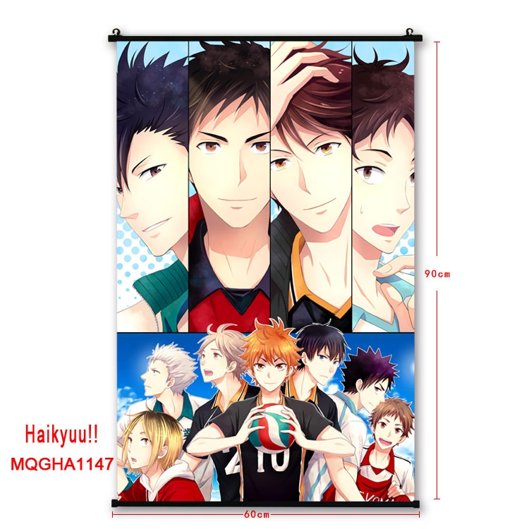 Haikyuu!!Anime plastic pole cloth painting Wall Scroll 60X90CM MQGHA1140