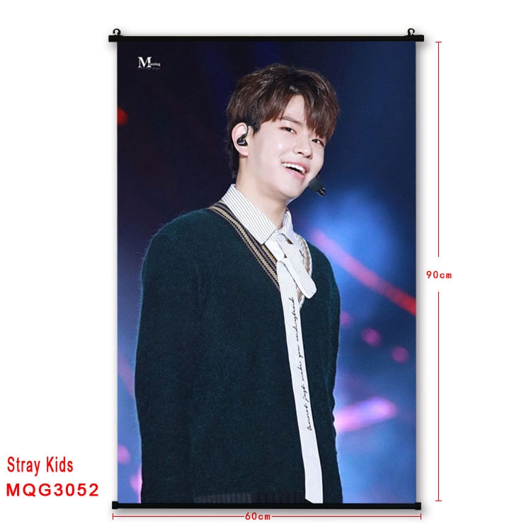 Stray Kids plastic pole cloth painting Wall Scroll 60X90CM  MQG3052