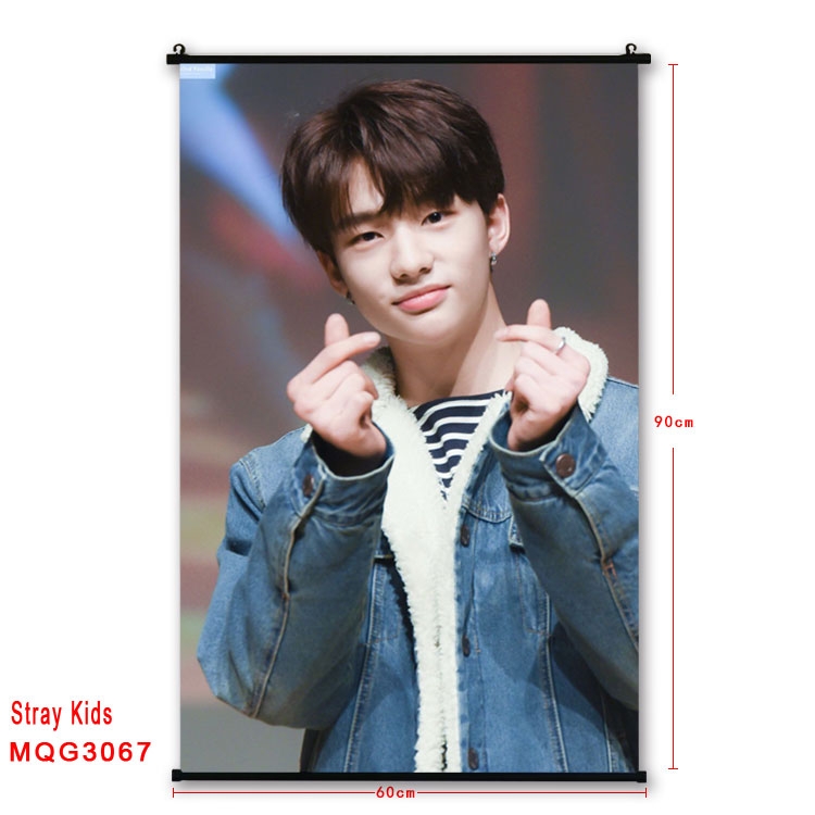 Stray Kids plastic pole cloth painting Wall Scroll 60X90CM  MQG3067