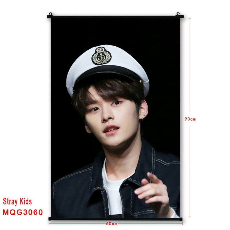 Stray Kids plastic pole cloth painting Wall Scroll 60X90CM  MQG3060