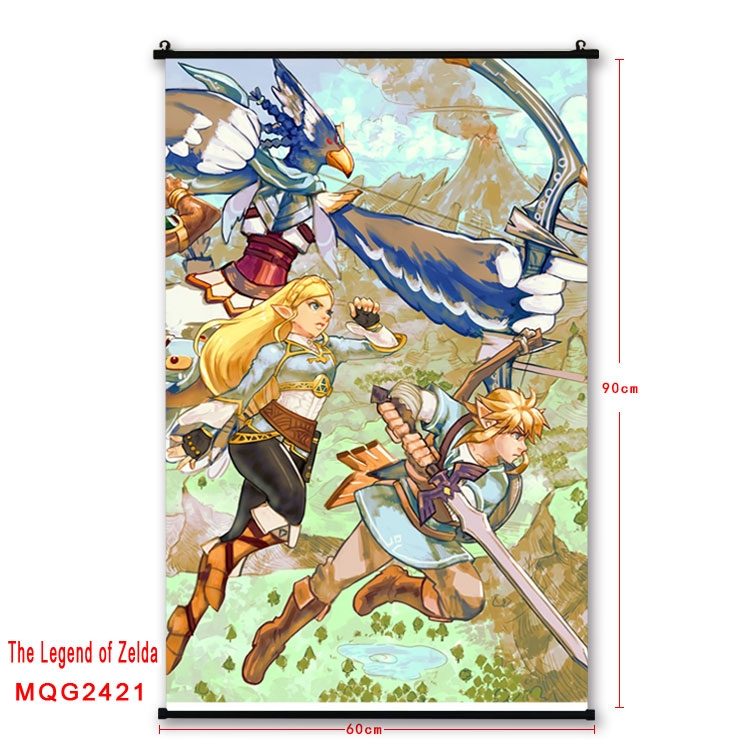 The Legend of Zelda Anime plastic pole cloth painting Wall Scroll 60X90CM  MQG2421