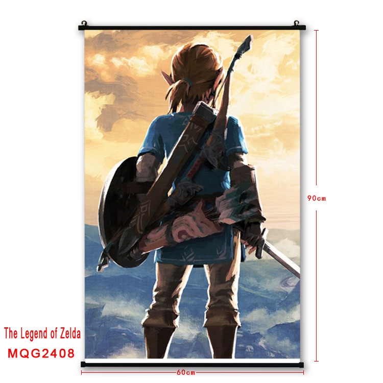 The Legend of Zelda Anime plastic pole cloth painting Wall Scroll 60X90CM  MQG2408