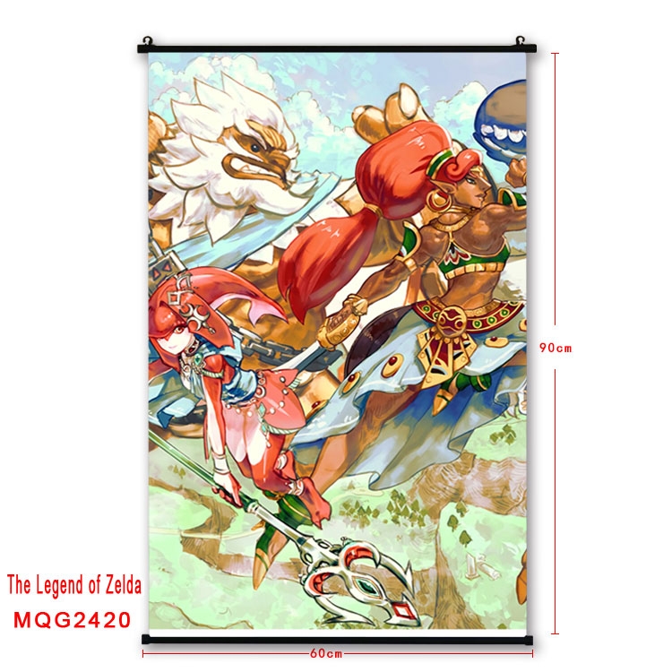 The Legend of Zelda Anime plastic pole cloth painting Wall Scroll 60X90CM  MQG2420