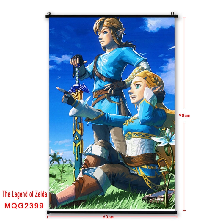 The Legend of Zelda Anime plastic pole cloth painting Wall Scroll 60X90CM  MQG2399