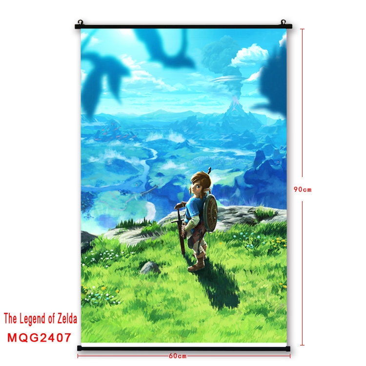 The Legend of Zelda Anime plastic pole cloth painting Wall Scroll 60X90CM  MQG2407