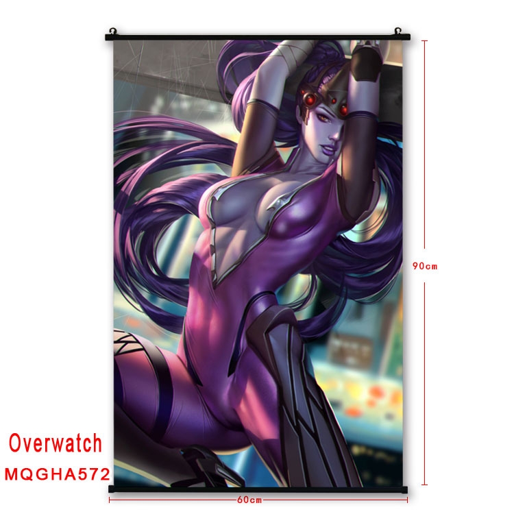 Overwatch Anime plastic pole cloth painting Wall Scroll 60X90CM MQGHA572