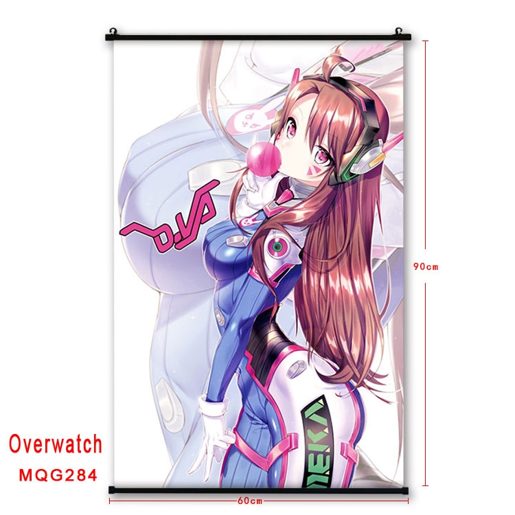 Overwatch Anime plastic pole cloth painting Wall Scroll 60X90CM MQG284