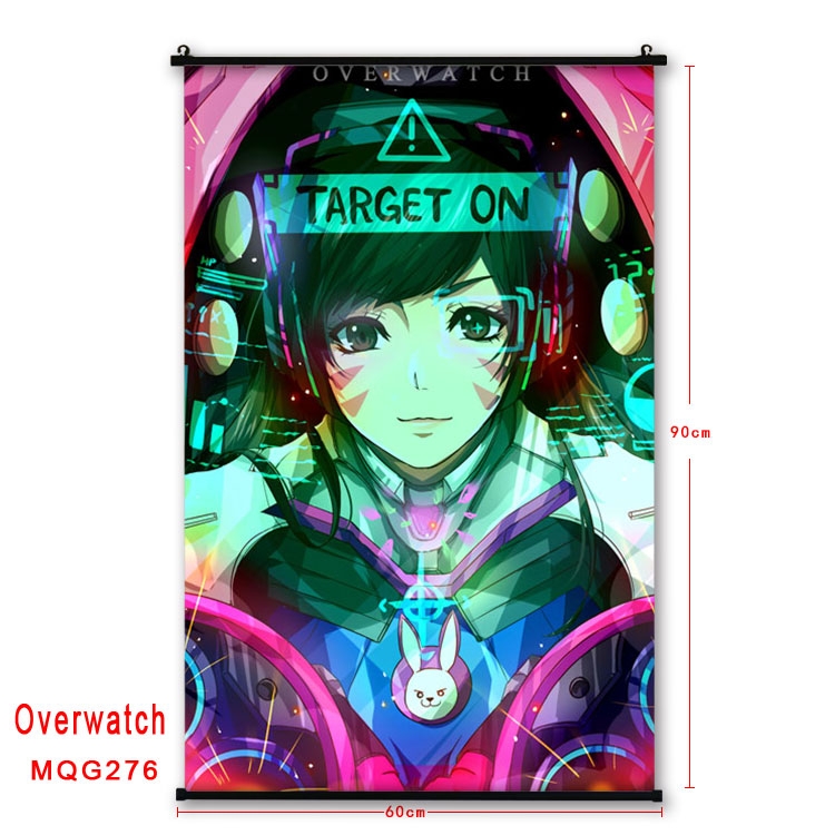 Overwatch Anime plastic pole cloth painting Wall Scroll 60X90CM MQG276