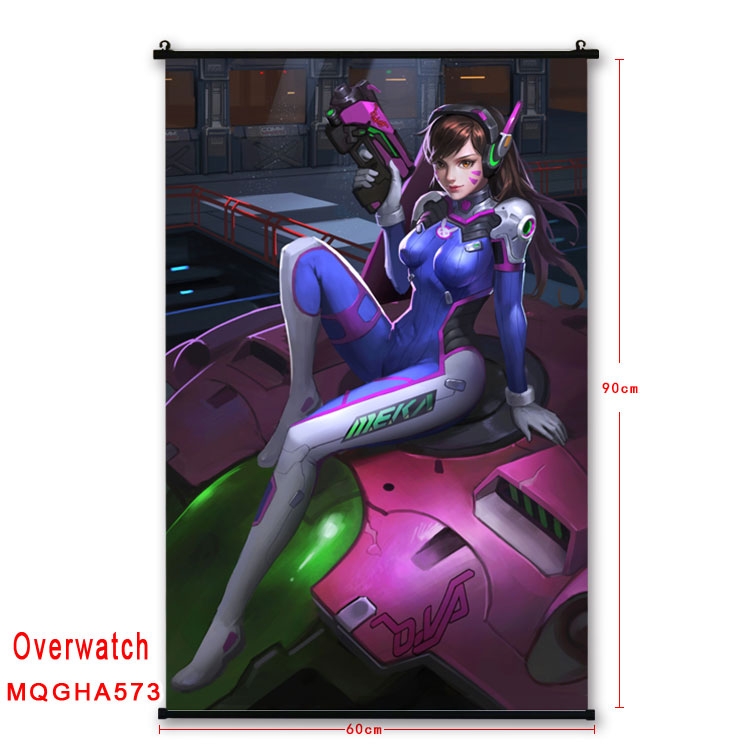 Overwatch Anime plastic pole cloth painting Wall Scroll 60X90CM MQGHA573