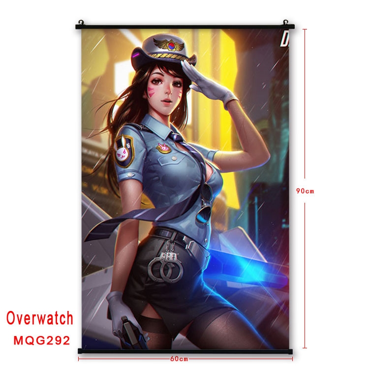 Overwatch Anime plastic pole cloth painting Wall Scroll 60X90CM  MQG292