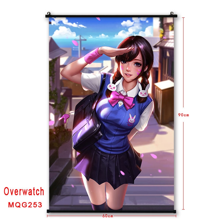 Overwatch Anime plastic pole cloth painting Wall Scroll 60X90CM  MQG253