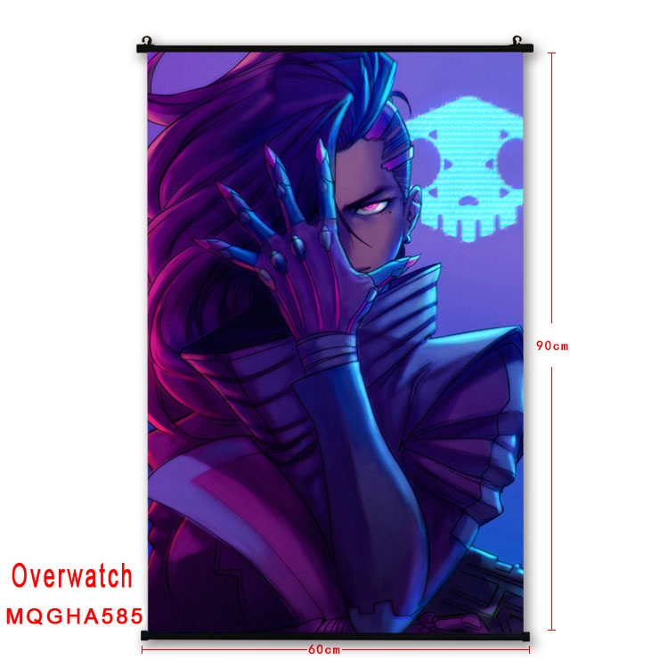 Overwatch Anime plastic pole cloth painting Wall Scroll 60X90CM  MQGHA585