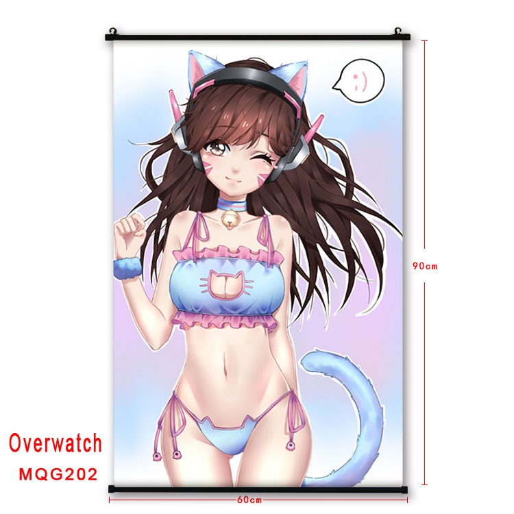Overwatch Anime plastic pole cloth painting Wall Scroll 60X90CM  MQG202