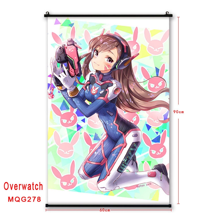 Overwatch Anime plastic pole cloth painting Wall Scroll 60X90CM  MQG278