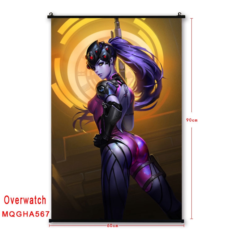 Overwatch Anime plastic pole cloth painting Wall Scroll 60X90CM  MQGHA567