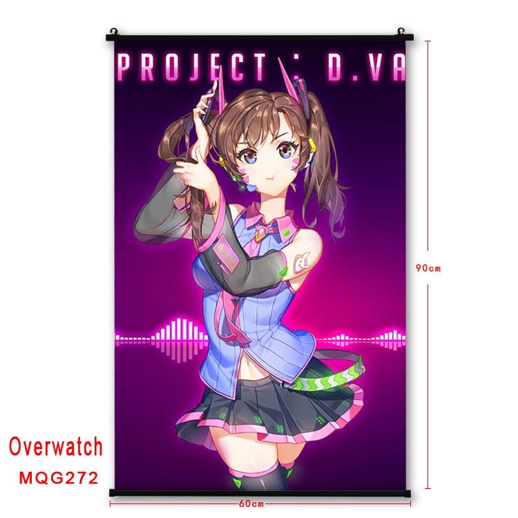 Overwatch Anime plastic pole cloth painting Wall Scroll 60X90CM  MQG272