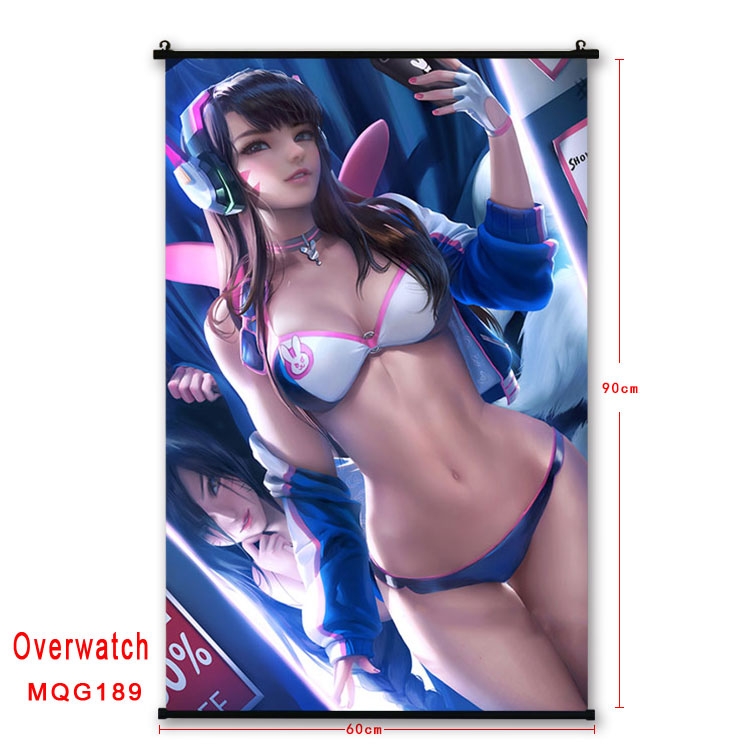 Overwatch Anime plastic pole cloth painting Wall Scroll 60X90CM  MQG189