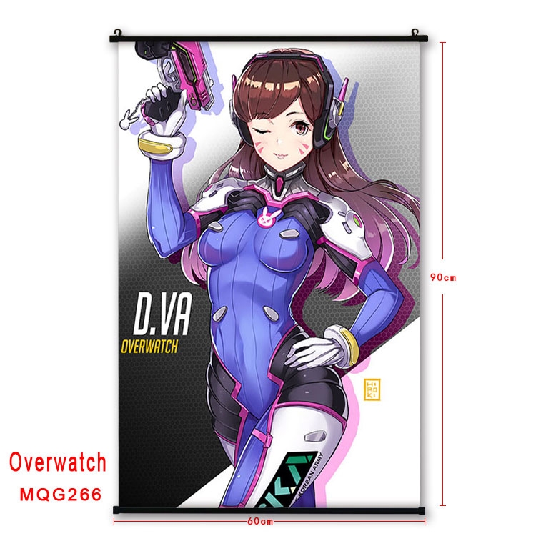 Overwatch Anime plastic pole cloth painting Wall Scroll 60X90CM  MQG266