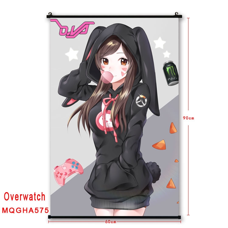 Overwatch Anime plastic pole cloth painting Wall Scroll 60X90CM  MQGHA575