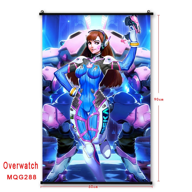 Overwatch Anime plastic pole cloth painting Wall Scroll 60X90CM  MQG288