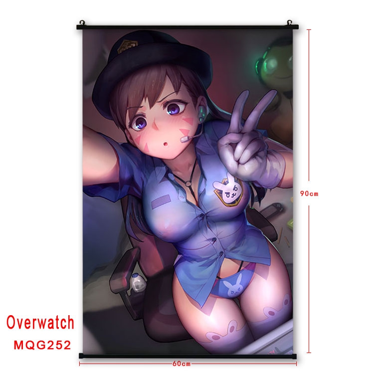 Overwatch Anime plastic pole cloth painting Wall Scroll 60X90CM  MQG252