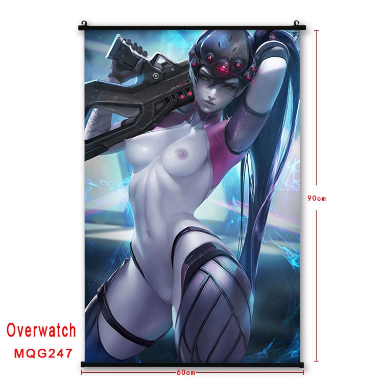 Overwatch Anime plastic pole cloth painting Wall Scroll 60X90CM  MQG247