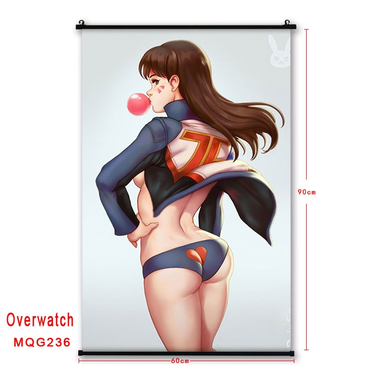 Overwatch Anime plastic pole cloth painting Wall Scroll 60X90CM  MQG236