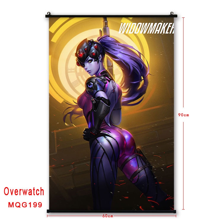 Overwatch Anime plastic pole cloth painting Wall Scroll 60X90CM  MQG199
