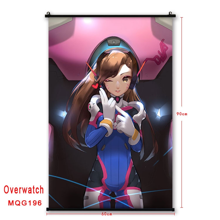Overwatch Anime plastic pole cloth painting Wall Scroll 60X90CM  MQG196