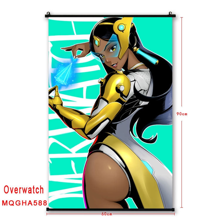 Overwatch Anime plastic pole cloth painting Wall Scroll 60X90CM  MQGHA588