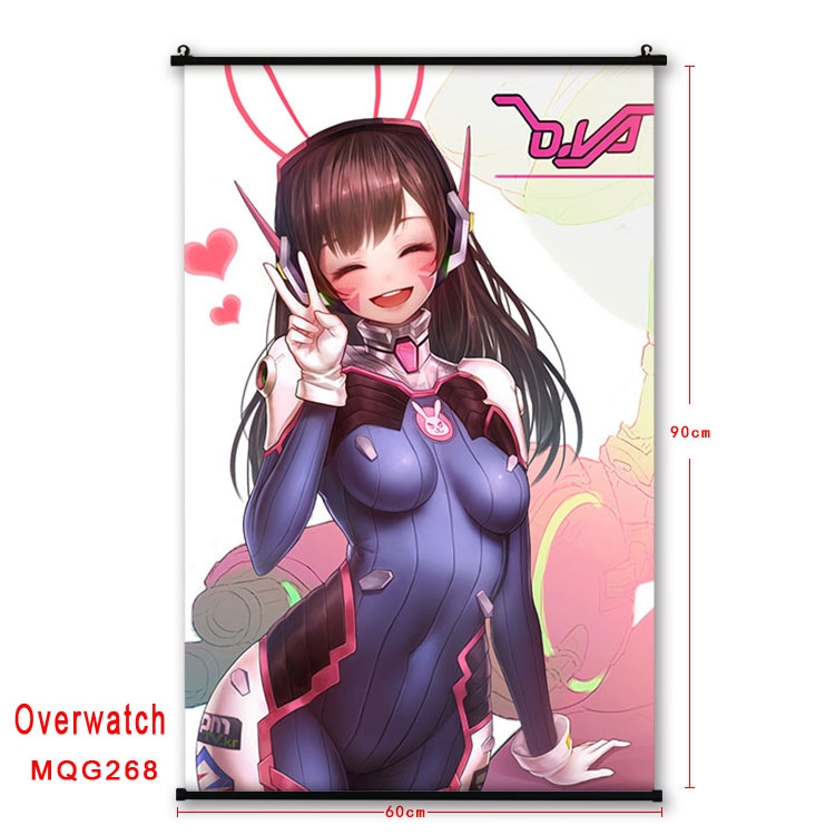 Overwatch Anime plastic pole cloth painting Wall Scroll 60X90CM  MQG268