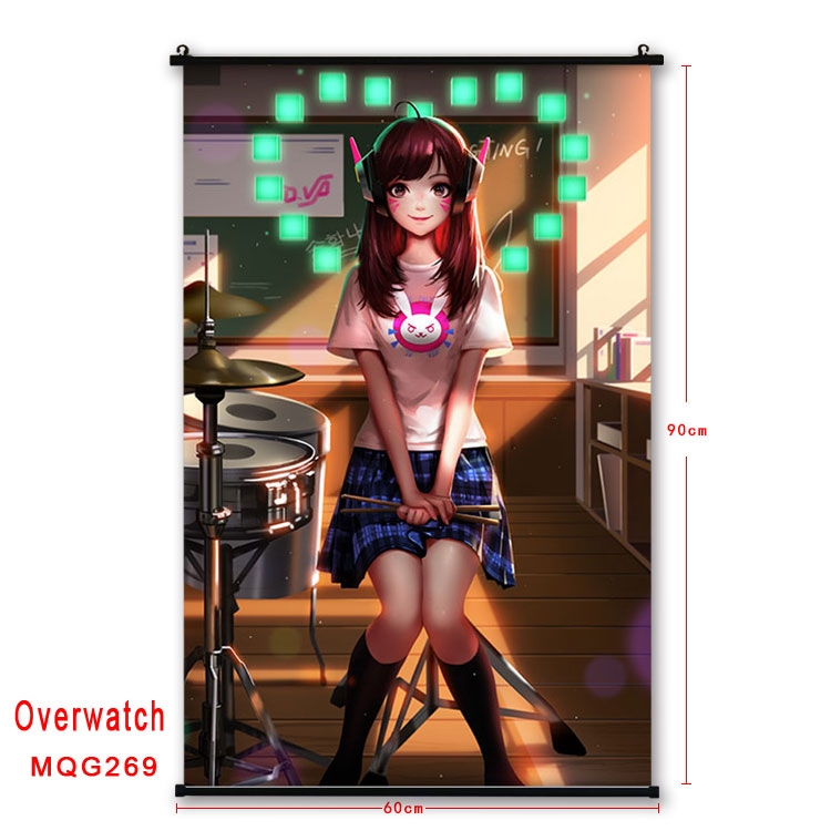 Overwatch Anime plastic pole cloth painting Wall Scroll 60X90CM  MQG269