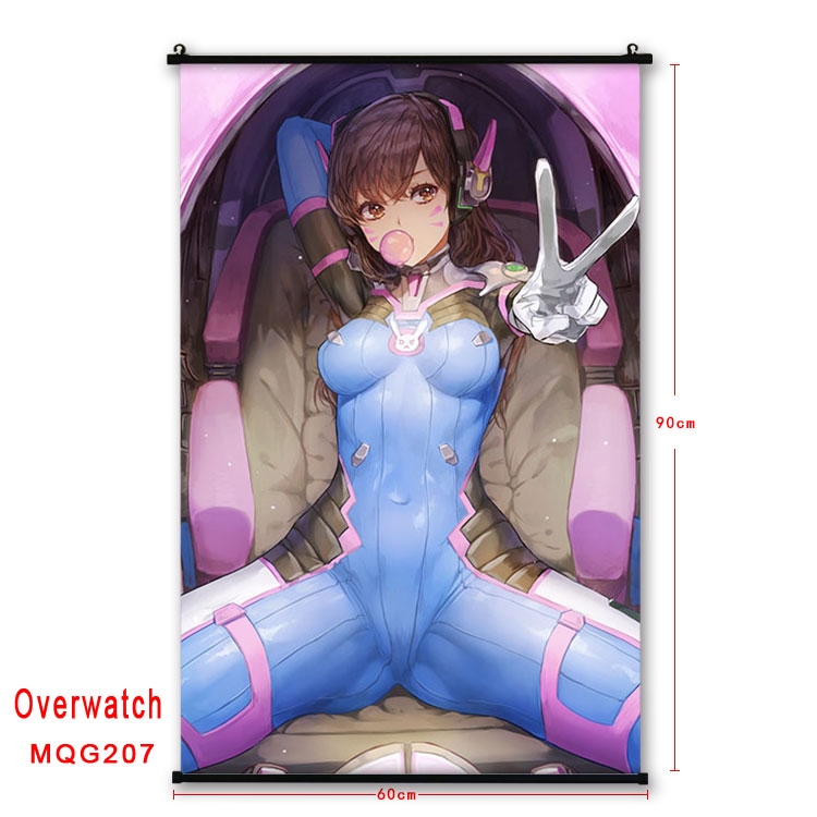 Overwatch Anime plastic pole cloth painting Wall Scroll 60X90CM  MQG207