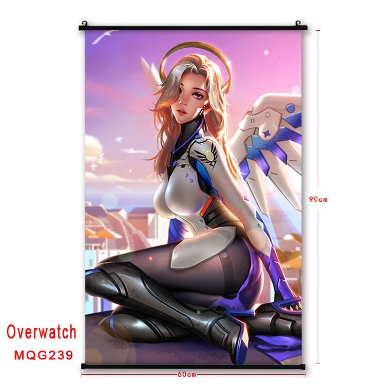 Overwatch Anime plastic pole cloth painting Wall Scroll 60X90CM  MQG239